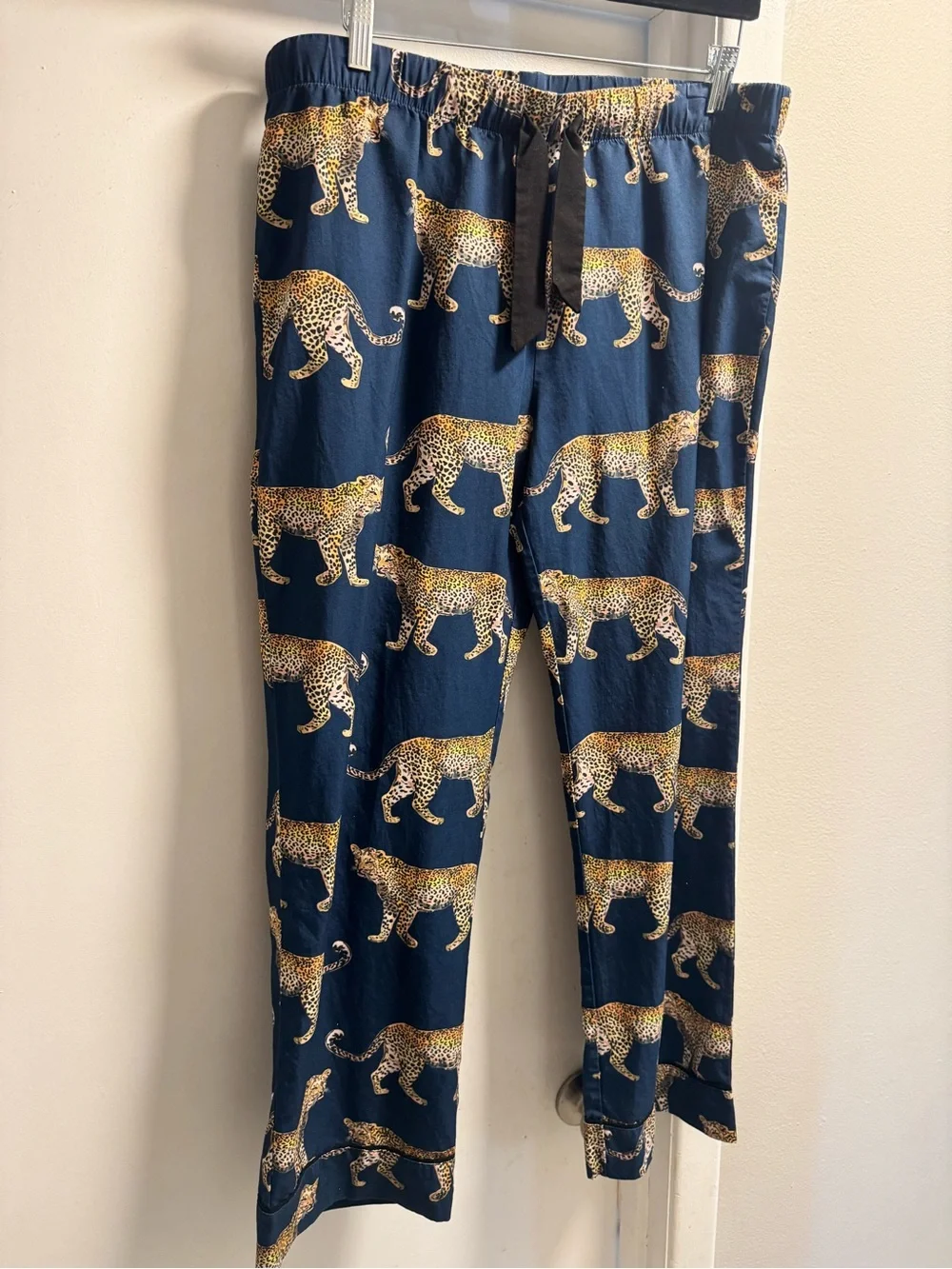 Katie Kime Leopard Print Cotton Pajama Set – Size L